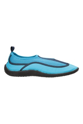'Bermuda' Women's Aqua Shoe with Top Mesh Panel Slip On Summer Beach Sandals Dark Blue