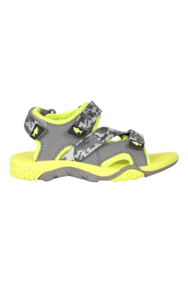 'Seaside' Junior Sandals Touch Strap Fastening Summer Beach Shoes Grey