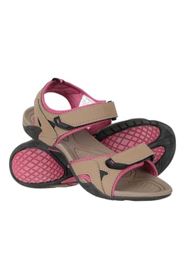 'Andros' Women's Sandals Touch Strap Fastening Everyday Shoes Brown