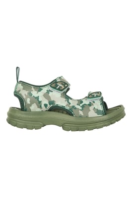 'Sand' Kids Sandals with Touch Strap Fastening Summer Shoes Green