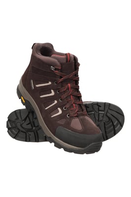 'Vertex' Men's Extreme Vibram Boots with Deep Lugs Waterproof Breathable Boot Brown