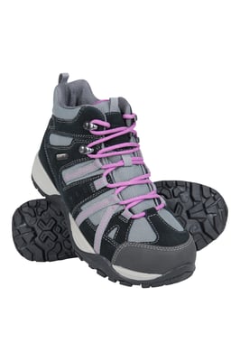 'Direction' Women's Walking Boots Wide Fit Rubber Outsole Waterproof Shoes Grey