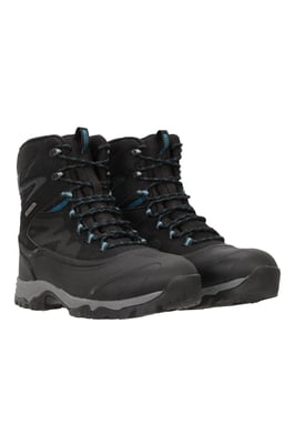 'Piste Basher Extreme' Men's Snow Boots Waterproof Upper Winter Shoes Black