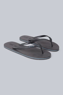 'Oceana' Men's Flip Flops Lightweight Slip On Casual Walking Beach Slippers Charcoal