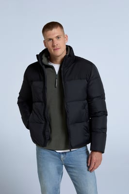 'Volt' Men’s Padded Jacket Water Resistant Thermal Coat Black