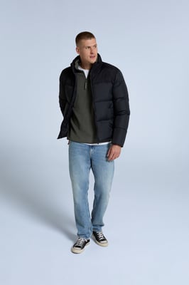 'Volt' Men’s Padded Jacket Water Resistant Thermal Coat Black