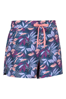 Women's Patterned Boardshorts Quick Dry UV Protection Stretchy Trunks Purple