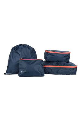 Packing Cubes with Laundry Bag Lightweight Compact Luggage Organiser Set 4 Pack Navy