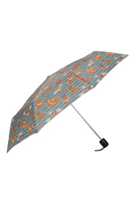 Unisex Walking Umbrella with Curved Handle Durable Beach Rain Brolly Teal