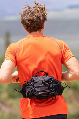 'Traverse' Waist Bag Fleece Lined Lightweight Adjustable Padded Belt Fanny Pack Black