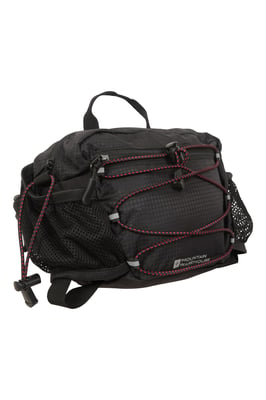 'Traverse' Waist Bag Fleece Lined Lightweight Adjustable Padded Belt Fanny Pack Black