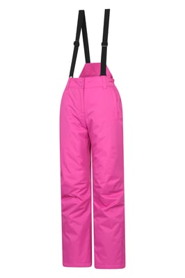 'Moon' Women's Ski Pants Warm Insulated Snow Proof Elastic Waist Winter Trouser Pink