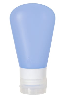 Silicone Travel Bottle Set 60ml Lightweight Non Drip Cap Squeezable Containers White