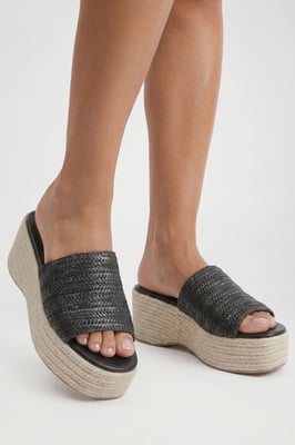 Raffia Flatform Wedges