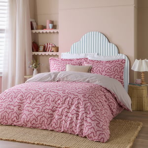 Wylder Brianna Floral 100% Cotton Duvet Cover Set, Cherry, Double