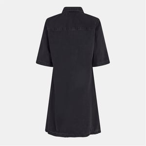 Women's Noisy May Short Sleeve Mini Denim Shirt Dress in Black