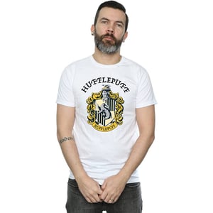 Harry Potter Heren Hufflepuff Katoenen T-Shirt (Wit)