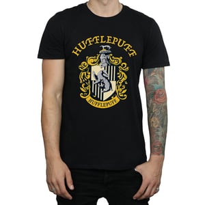 Harry Potter Heren Hufflepuff Katoenen T-Shirt (Zwart)