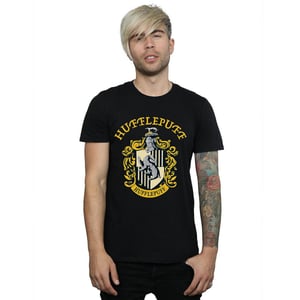 Harry Potter Heren Hufflepuff Katoenen T-Shirt (Zwart)