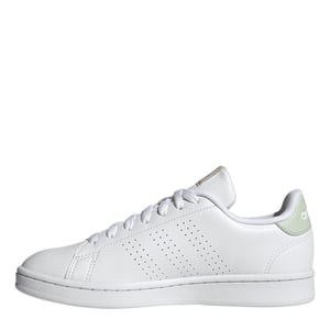Women's adidas Advantage Lace Up Low Top Sneakers in .White/ White