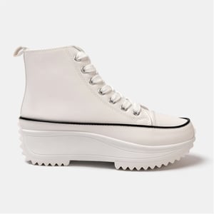 Women's Firetrap Platform Hi Top Ladies Trainers in White