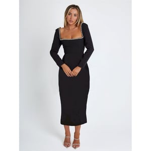 Women's Odd Muse The Ultimate Muse Midi Pearl Dress in Black