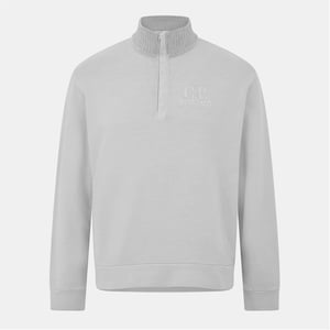 Men's C.P. Company Polo Collar Sweatshirt in London Fog 331