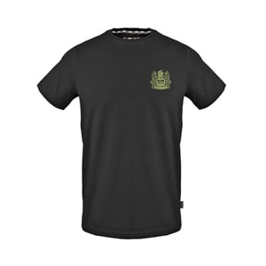 Men's Aquascutum Crew Neck Short Sleeve Regular Fit T-Shirt in Black