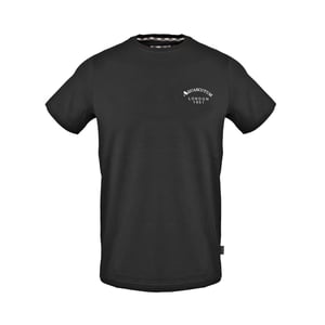 Men's Aquascutum Regular Fit Crew Neck Short Sleeve T-Shirt in   Black