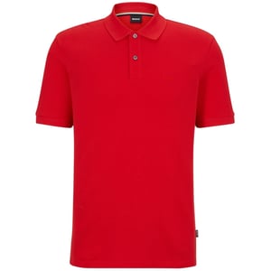 Men's Boss Hbb Pallas Polo Iconic Logo Embroidered Shirt in Medium Red