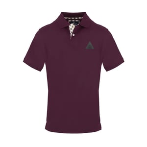 Men's Aquascutum Collared Neck Short Sleeve Polo Shirt in  Red