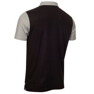 Men's Calvin Klein Golf Embroidered Lacoste Lettering Collared Polo Shirt in Blk-Sil
