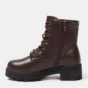 Women's I Saw It First Saw It First Biker Ankle Boots in Dk Chocolate