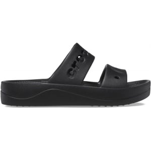 Women's Crocs Baya Platform Open Toe Slides in Black