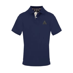 Men's Aquascutum Collared Neck Short Sleeve Polo Shirt in  Navy