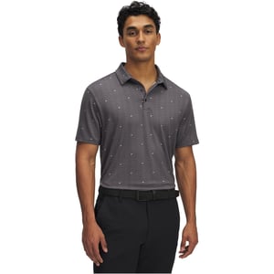 Men's Under Armour Printed Short Sleeve Performance Polo Shirt in .Grey
