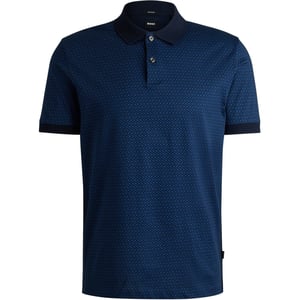 Men's Boss Regular Fit Short Sleeve Shirt in Dark Blue