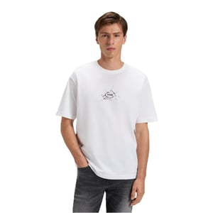 Men's Boss Graphic Crew Neck Short Sleeve T-Shirt in White