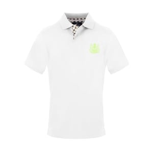 Men's Aquascutum Collared Neck Short Sleeve Polo Shirt in White