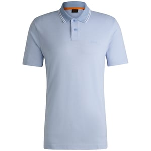 Men's Boss Peoxfordnew Short Sleeve Polo Shirt in Open Blue