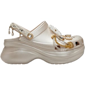 Women's Crocs Bedazzled Platform Shuv Clogs in Quartz