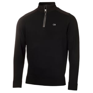 Men's Calvin Klein Golf G Half Z Sweat in Black