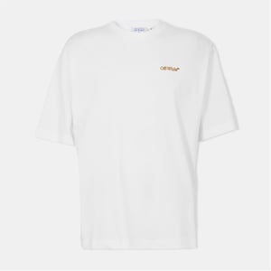 Men's Off White Arrow Skate T in White-Citrus