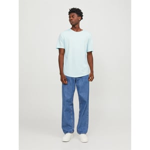Men's Jack and Jones Crew Neck Regular Fit T-Shirt in Soothing Sea