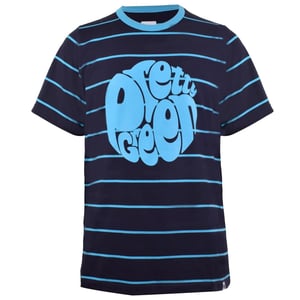 Men's Pretty Green Capella Crew Neck Regular Fit T-Shirt in Blue