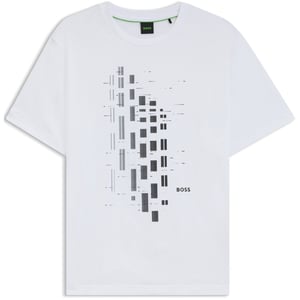 Men's Boss Hbg Grx Degradé Geometric Print T-Shirt in White
