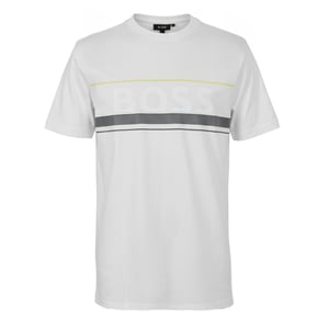 Men's Boss Hbg Zone Signature Logo T-Shirt in White