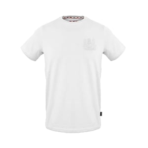 Men's Aquascutum Regular Fit Crew Neck Short Sleeve T-Shirt in White