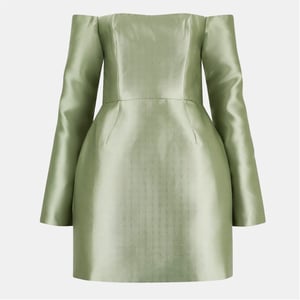 Women's Odd Muse Om The Ultimate Muse Off-The-Shoulder Mini A-Line Dress in Green