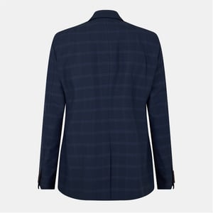 Men's Ted Baker Rust Plaid Flap Pocket Suit Jacket in Navy